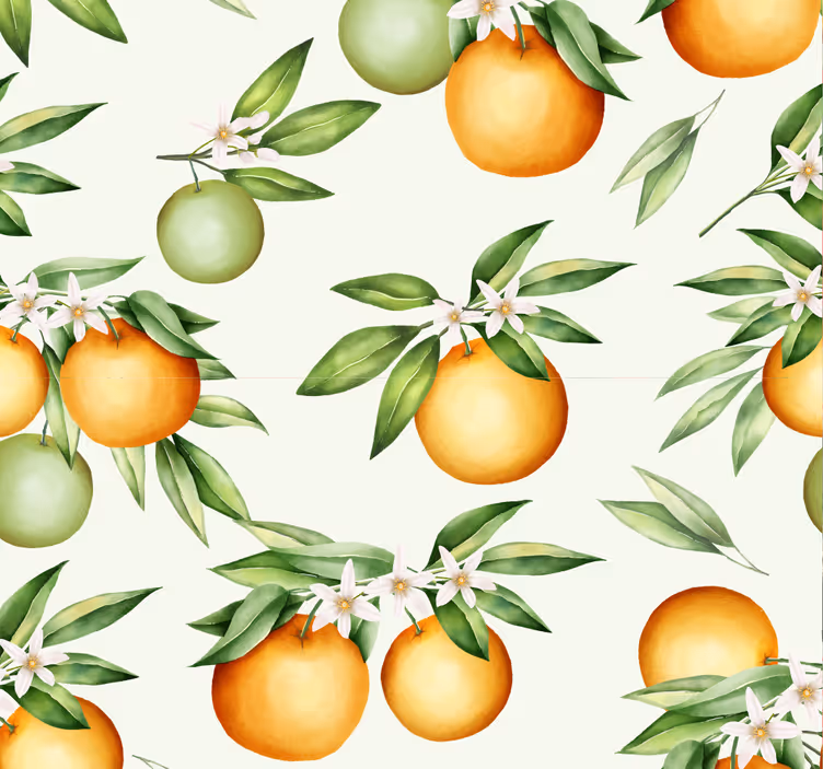 Rulou geam cantină cu model de fructe citrice - TenStickers