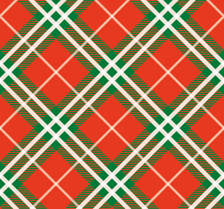 Rulou geam cantină tartan scoțian roșu și verde - TenStickers