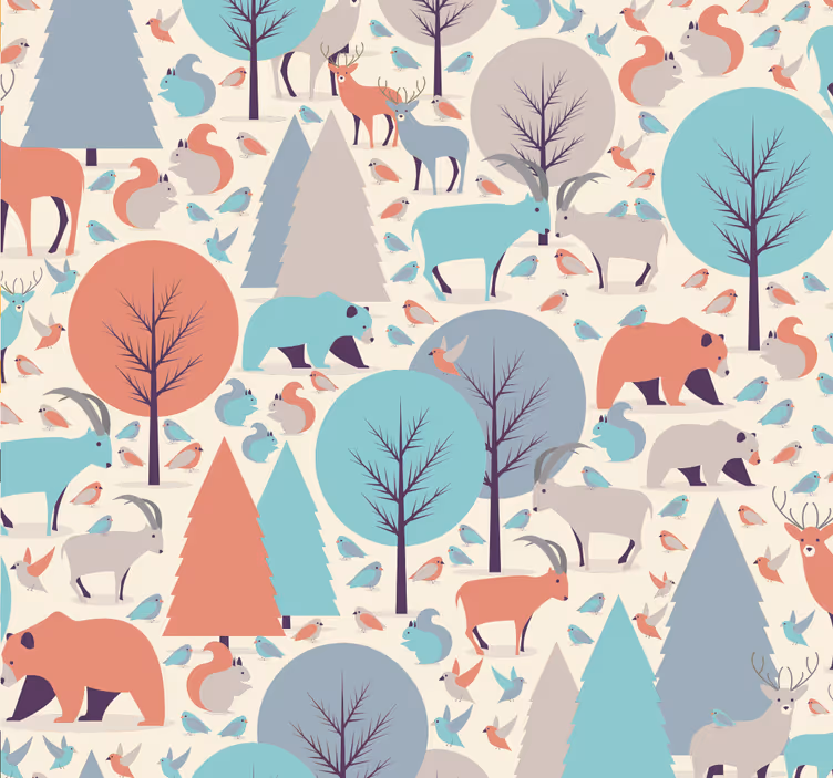 Rulou geam pentru copii peisaj pădure nordică - TenStickers