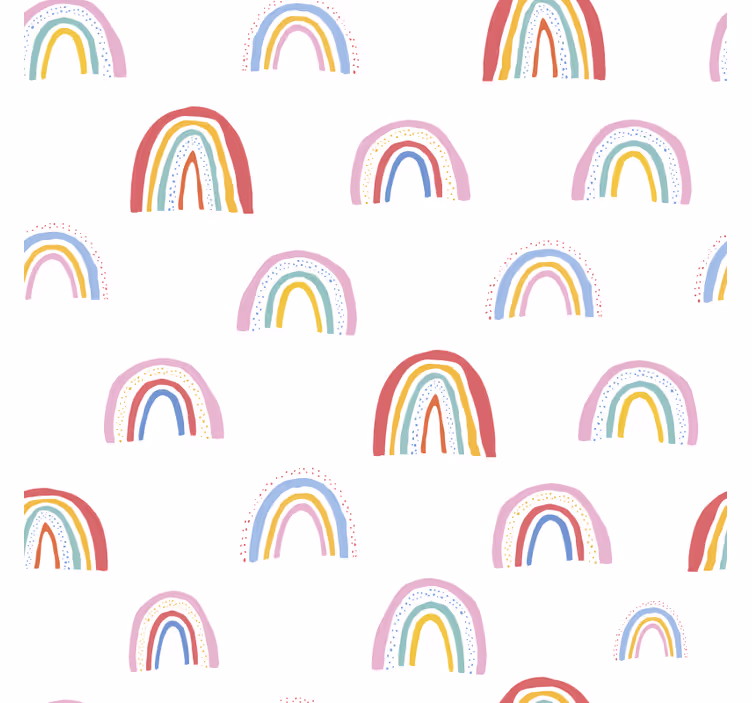 Rulou geam pentru copii cu modele colorate de curcubeu - TenStickers