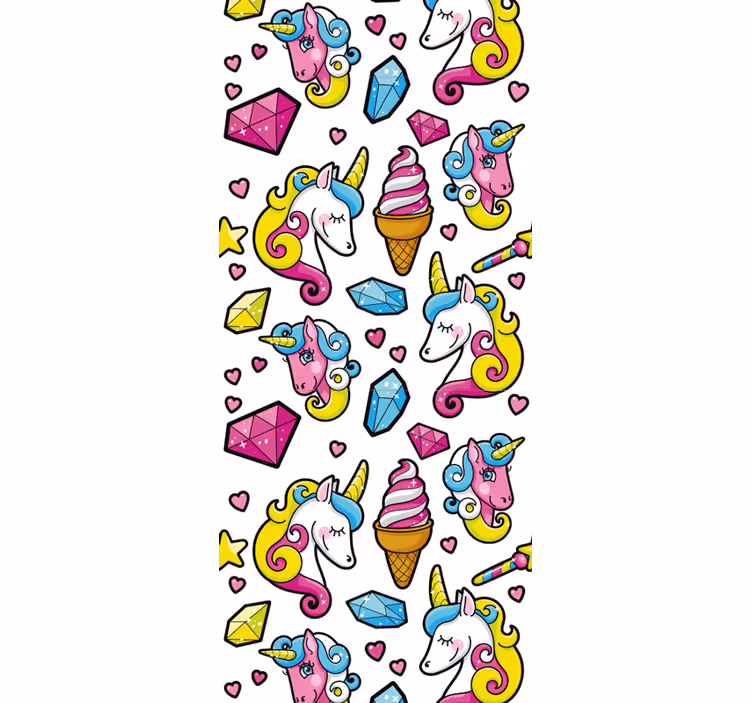 Rulou geam pentru copii cu motiv fantastic unicorn - TenStickers