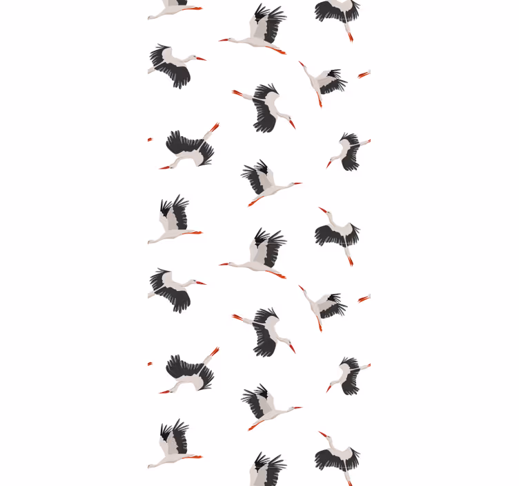 Rulou geam pentru copii model cu storki zburători - TenStickers