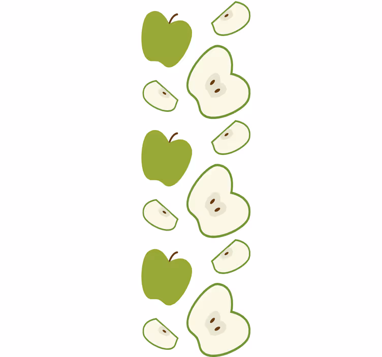 Rulou geam pentru copii mere verzi fericite - TenStickers