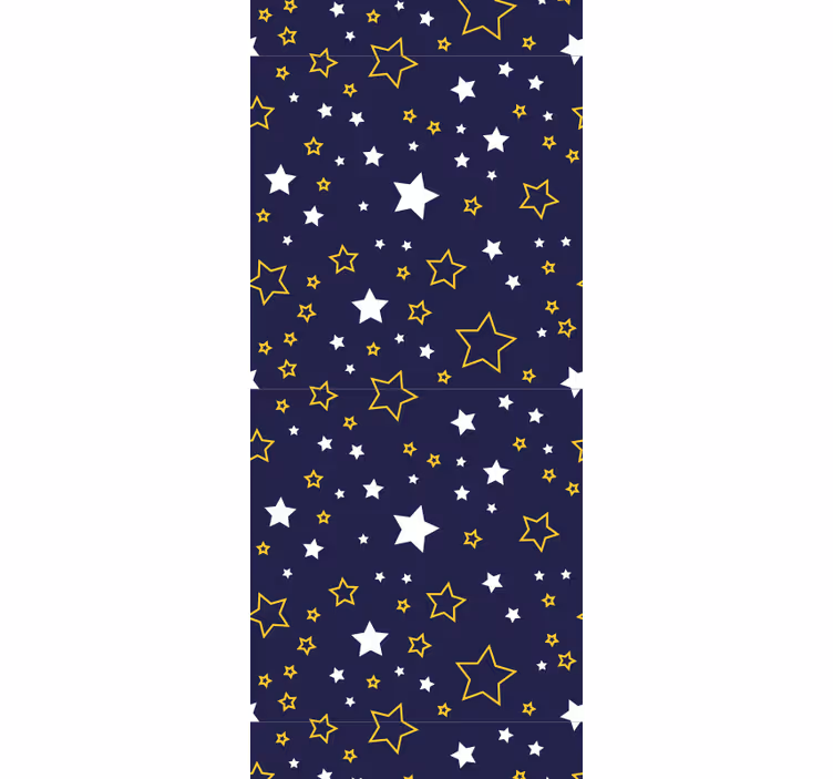 Rulou geam pentru copii cer nocturn cu stele albe și galbene - TenStickers