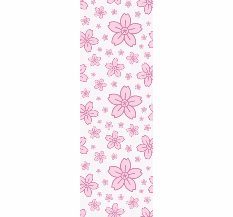 Rulou geam pentru copii flori mici roz pe fundal alb - TenStickers