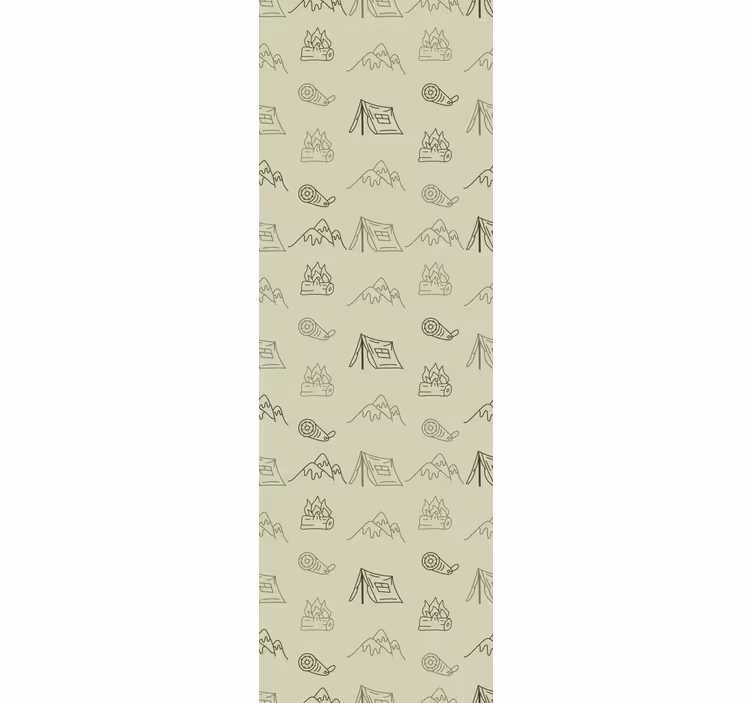 Rulou geam pentru copii cu desene de camping - TenStickers
