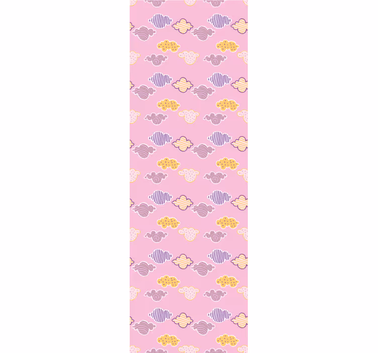 Rulou geam pentru copii design nori roz - TenStickers