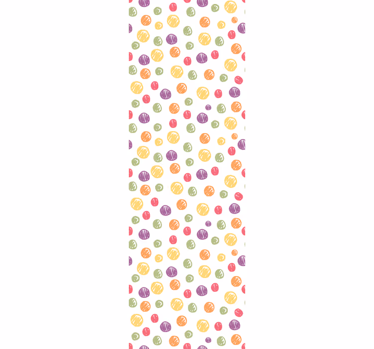 Rulou geam pentru copii cu model buline colorate - TenStickers