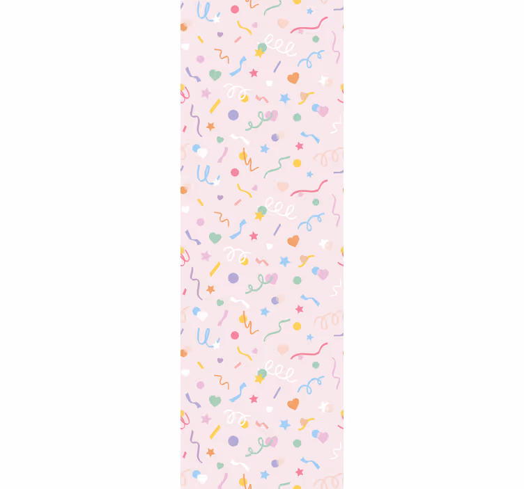 Rulou geam pentru copii model cu confetti pastelat - TenStickers