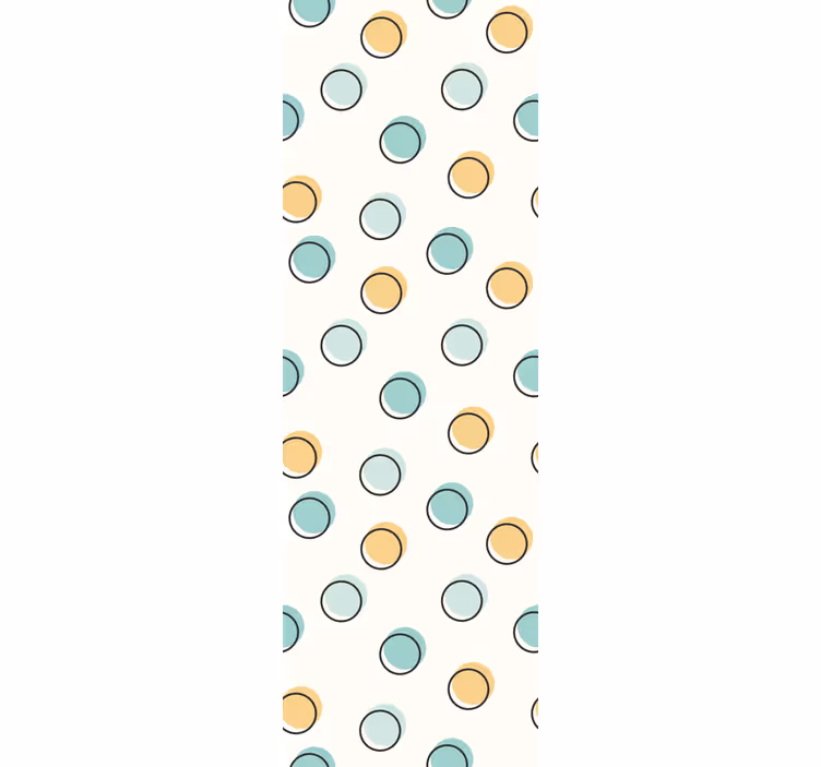 Rulou geam pentru copii cu buline colorate - TenStickers