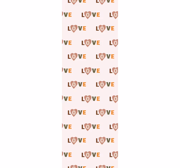 Rulou geam pentru copii stil pastel cu cuvinte de iubire - TenStickers