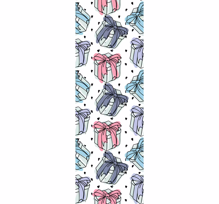 Rulou geam pentru copii cutii de cadou cu inimioare - TenStickers
