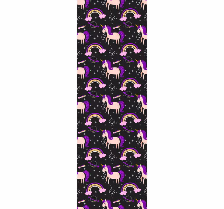 Rulou geam pentru copii cu unicorni artistici - TenStickers