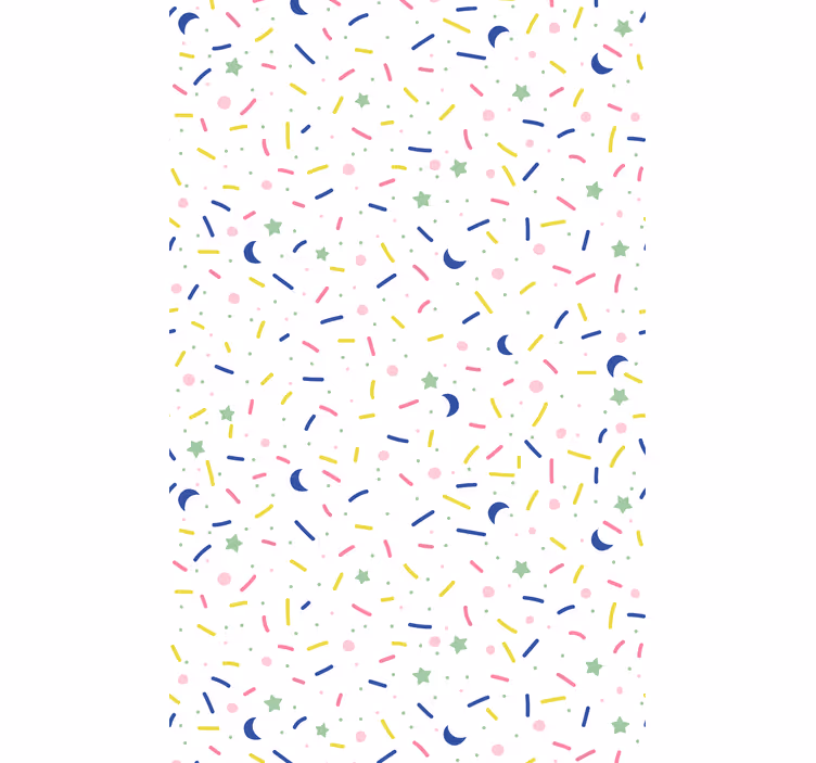 Rulou geam pentru copii cu model colorat de sprinkles - TenStickers
