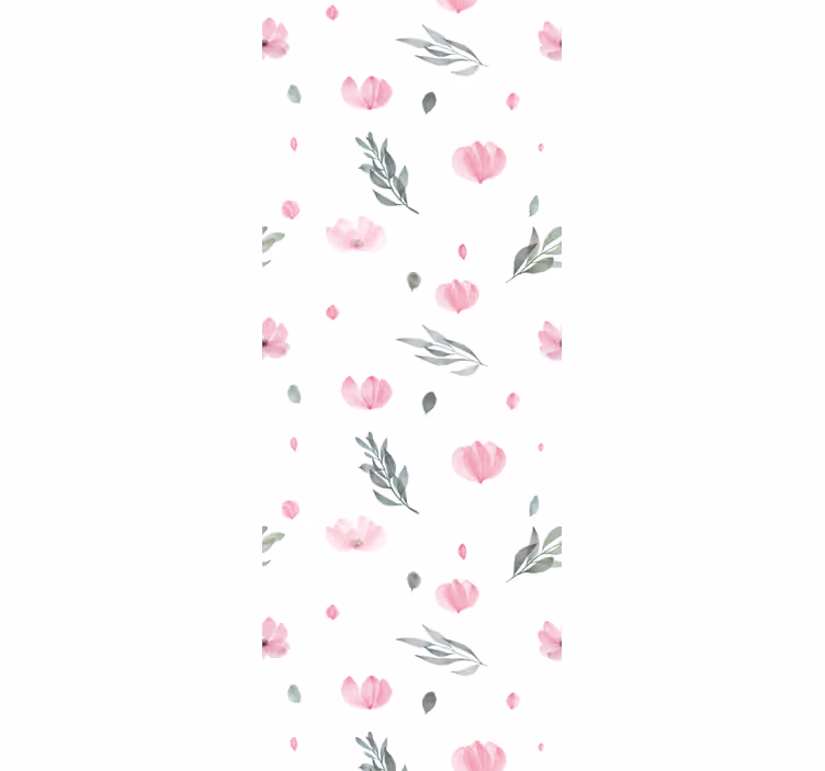 Rulou geam pentru copii flori mici roz minimaliste - TenStickers