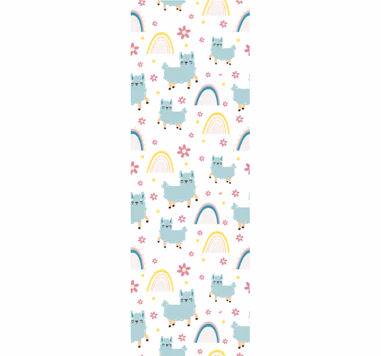 Rulou geam pentru copii model cu oițele haioase și unicorni - TenStickers