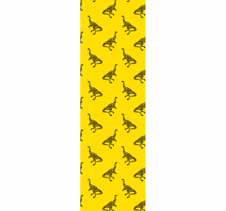 Rulou geam pentru copii simboluri de brachiosaurus galbene - TenStickers