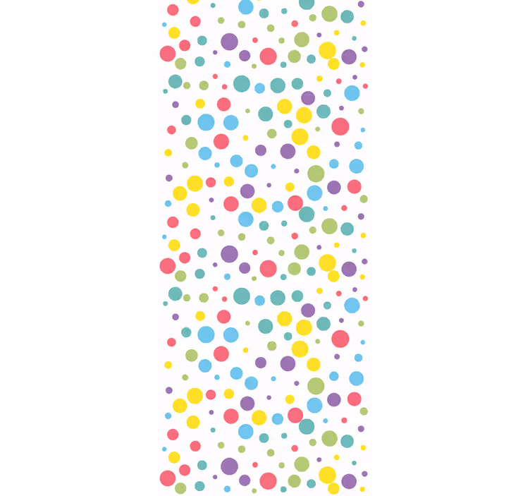 Rulou geam pentru copii cu model colorat cu buline - TenStickers