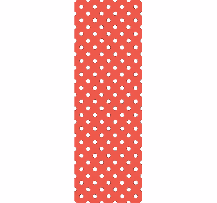 Rulou geam pentru copii cu buline retro albe - TenStickers