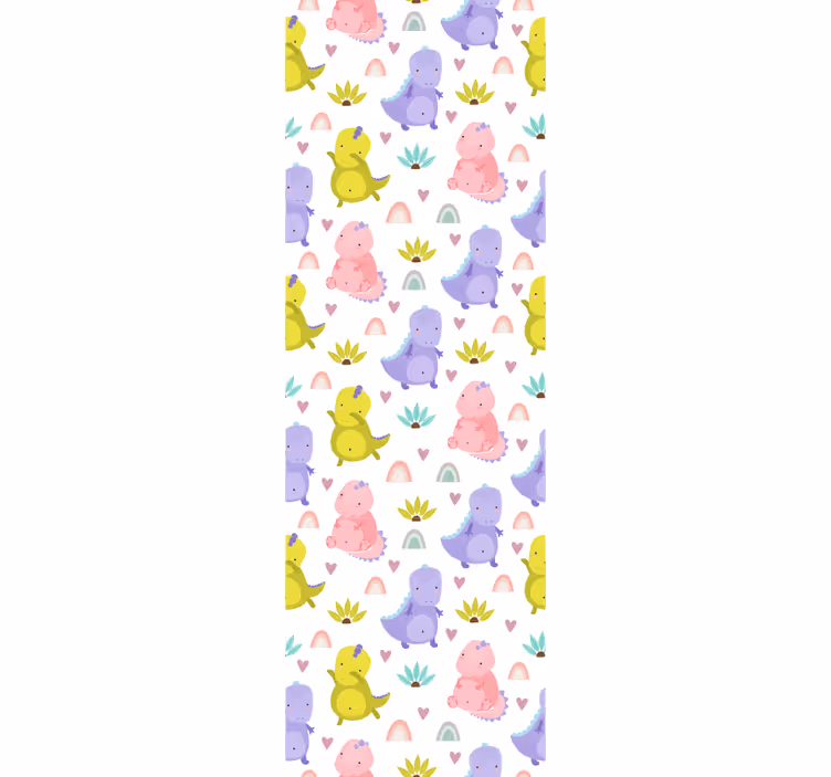 Rulou geam pentru copii cu dinozauri colorați - TenStickers