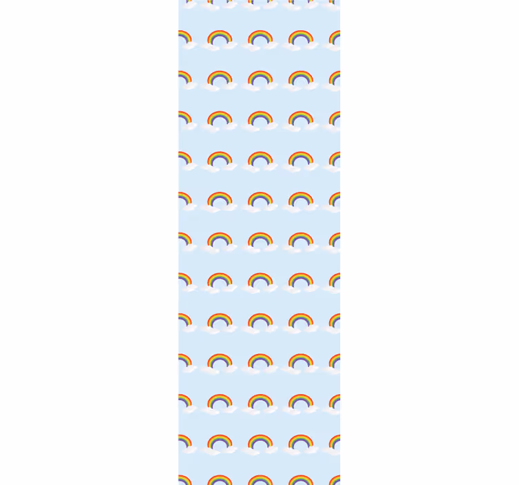 Rulou geam pentru copii curcubeu colorat și nori - TenStickers