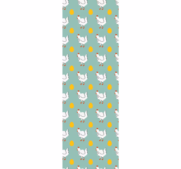 Rulou geam pentru copii pui alb pe fundal albastru - TenStickers