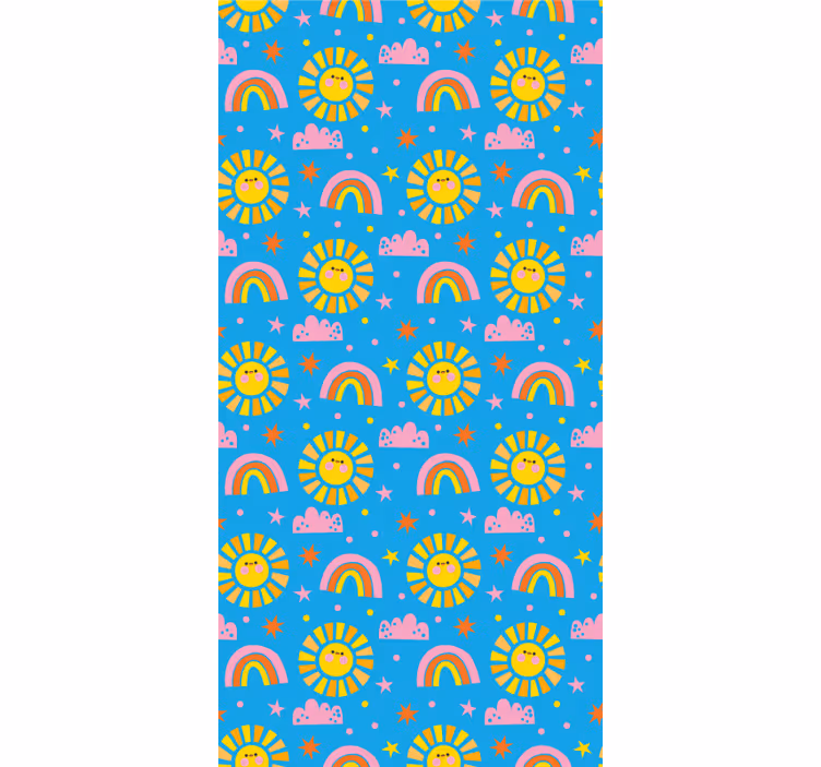 Rulou geam pentru copii curcubeie albastre - TenStickers