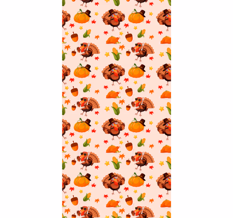 Rulou geam pentru copii curcani de thanksgiving cool - TenStickers