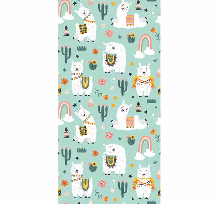 Rulou geam pentru copii curcubee și cactuși - TenStickers