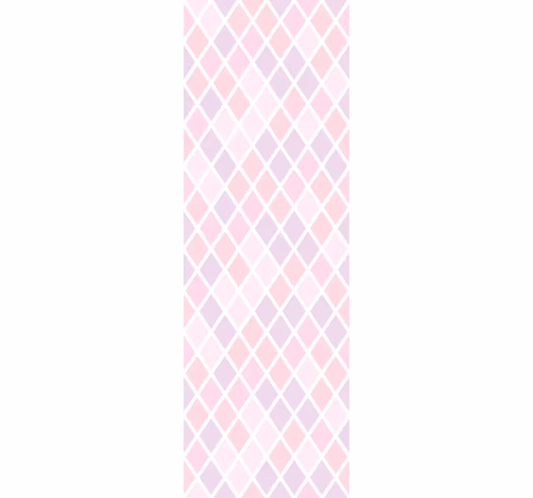 Rulou geam pentru copii design romburi roz și albe - TenStickers