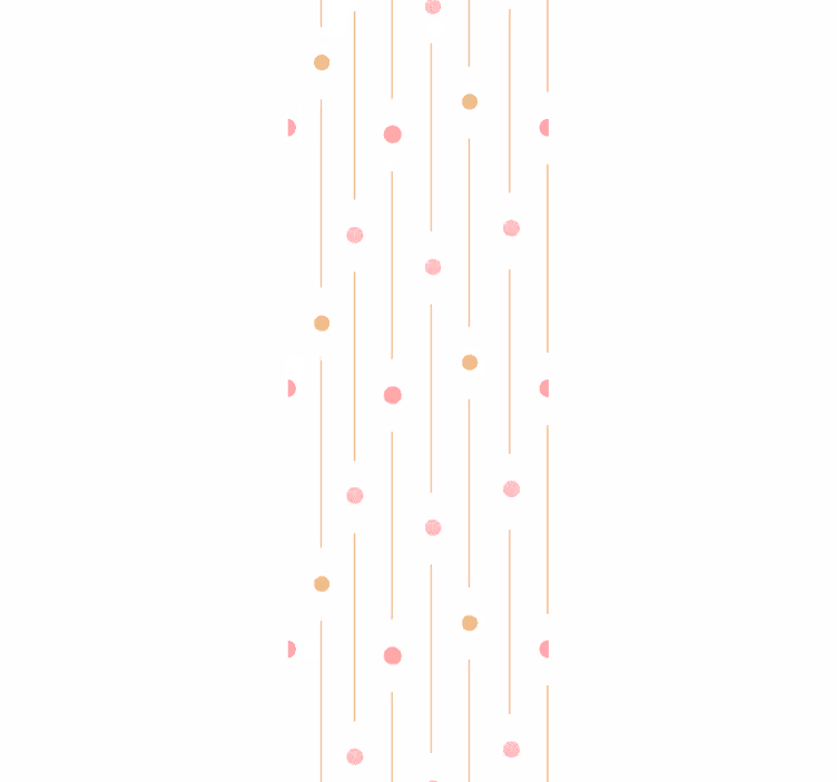 Rulou geam pentru copii cu puncte colorate și linii - TenStickers