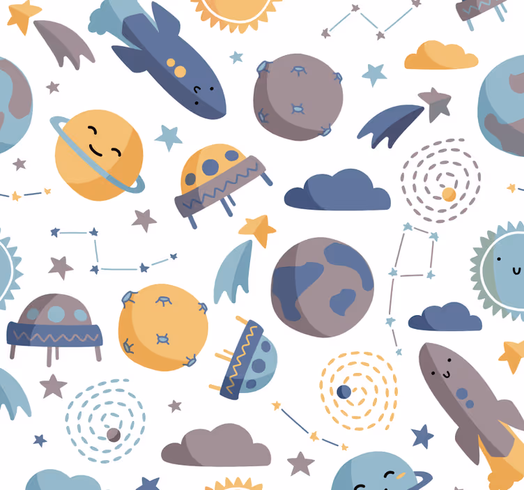 Rulou geam pentru copii spațiu fericit - TenStickers