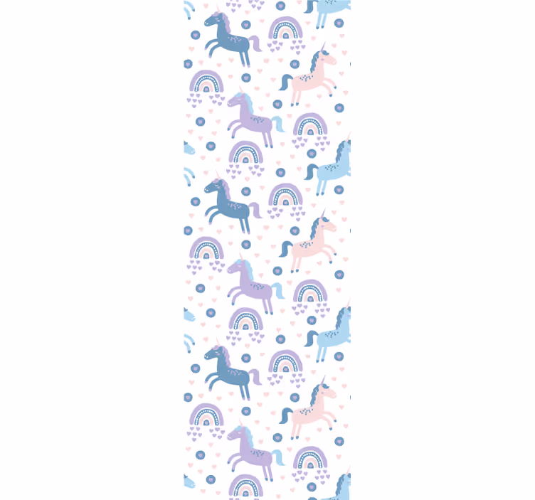 Rulou geam pentru copii model unicorni pastelate - TenStickers