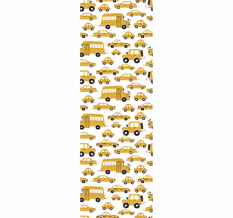 Rulou geam pentru copii design drăguț mașinuță galbenă - TenStickers