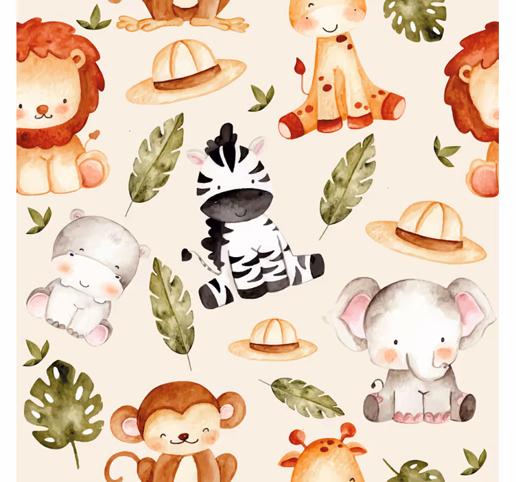 Rulou geam pentru copii bej safari - TenStickers
