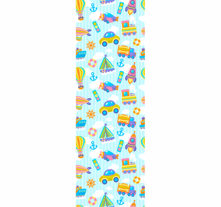 Rulou geam pentru copii cu design drăguț cu mașini - TenStickers