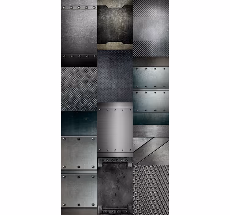 Rulou geam birou model pătrate negre metalice - TenStickers