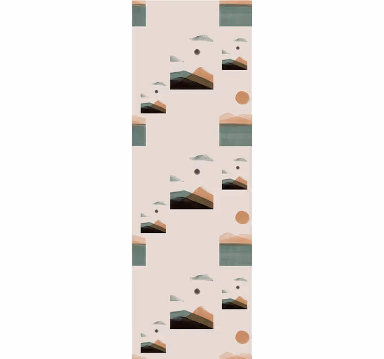 Rulou geam birou munți abstracti - TenStickers