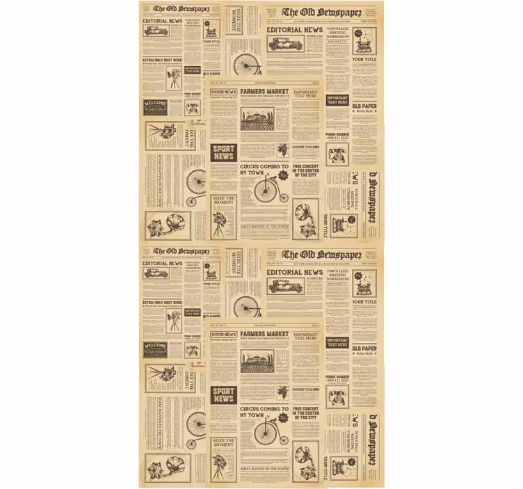 Rulou geam birou ziar american vintage - TenStickers
