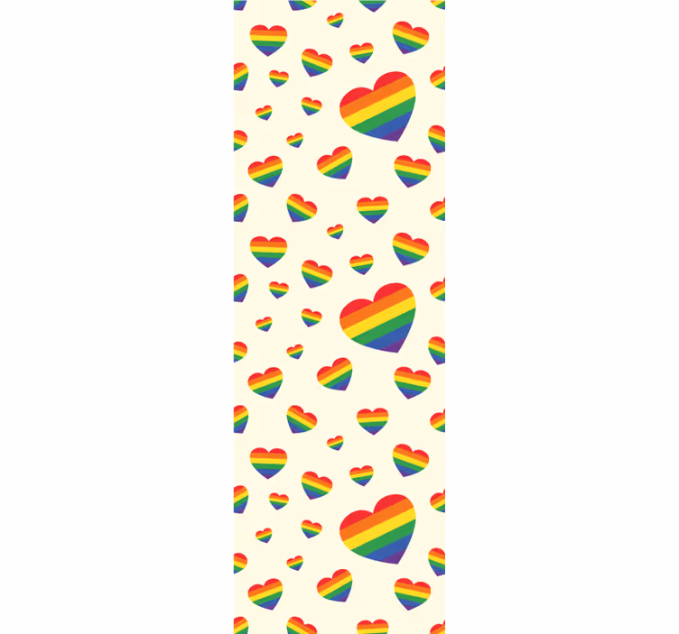 Rulou geam tineret cu inimioare curcubeu - TenStickers
