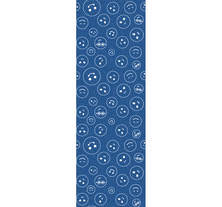 Rulou geam tineret fețe zâmbitoare bleumarin - TenStickers