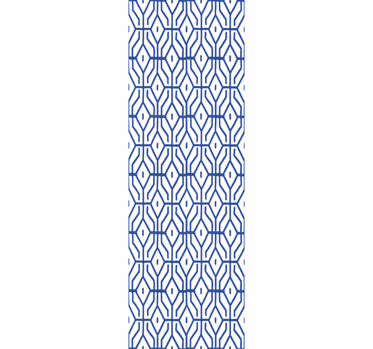 Rulou geam tineret model liniar albastru eclectic - TenStickers