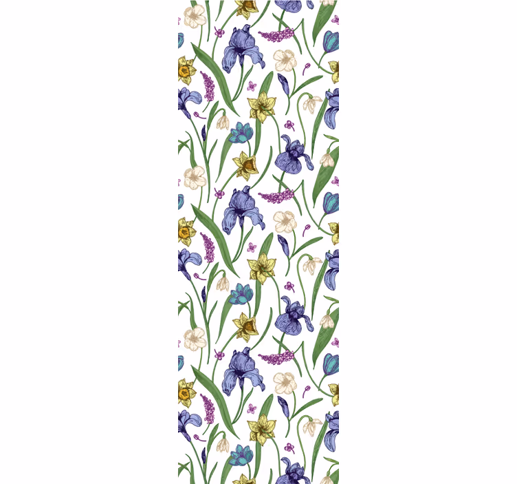 Rulou geam tineret design floral - TenStickers