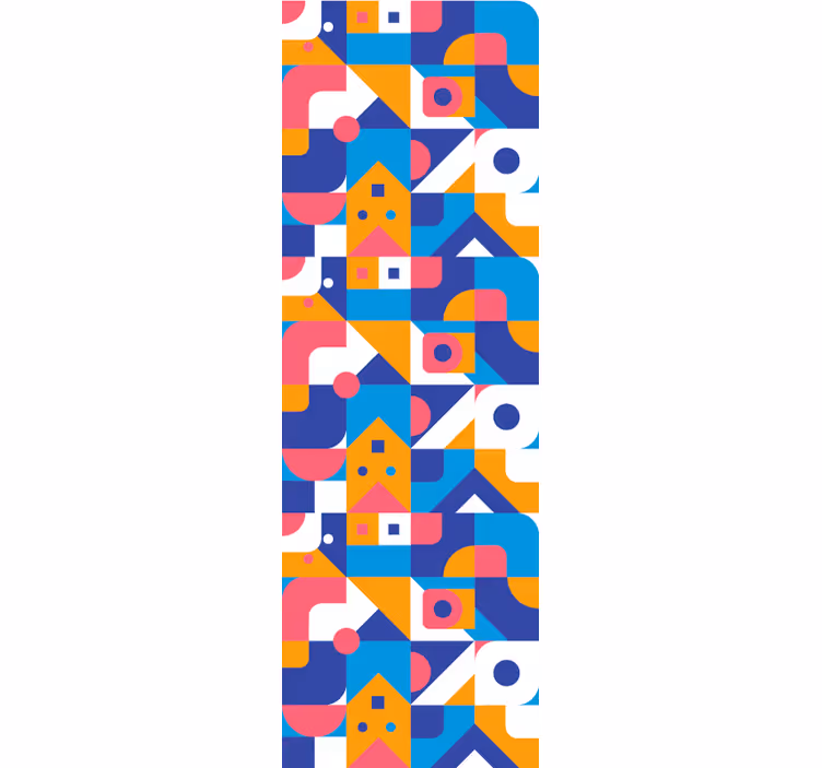 Rulou geam tineret mozaic geometric colorat - TenStickers