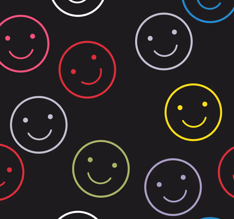 Rulou geam tineret fețe zâmbitoare colorate - TenStickers