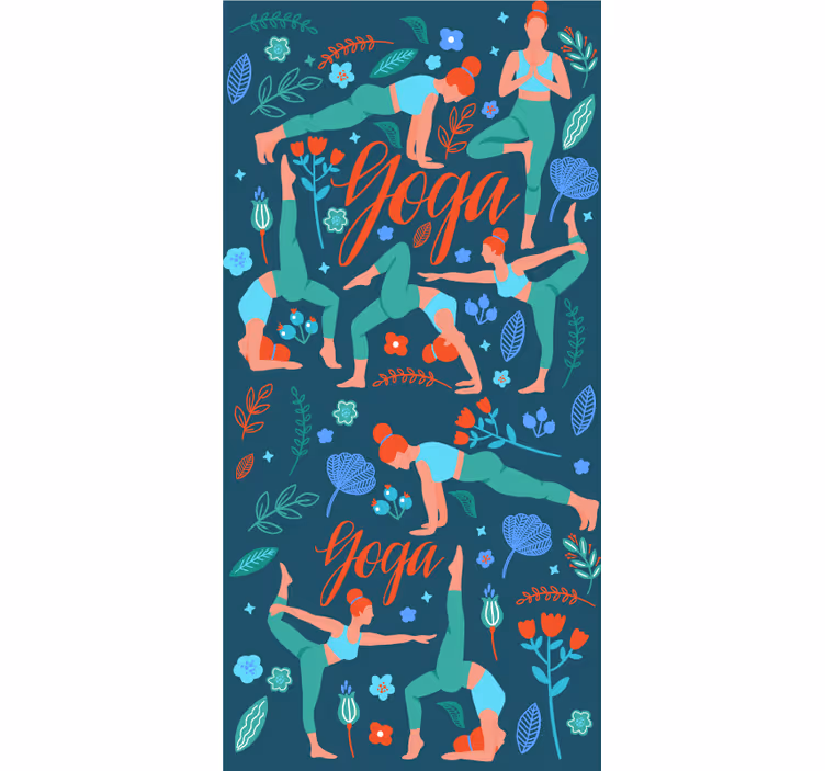Rulou geam tineret femeie care face yoga - TenStickers