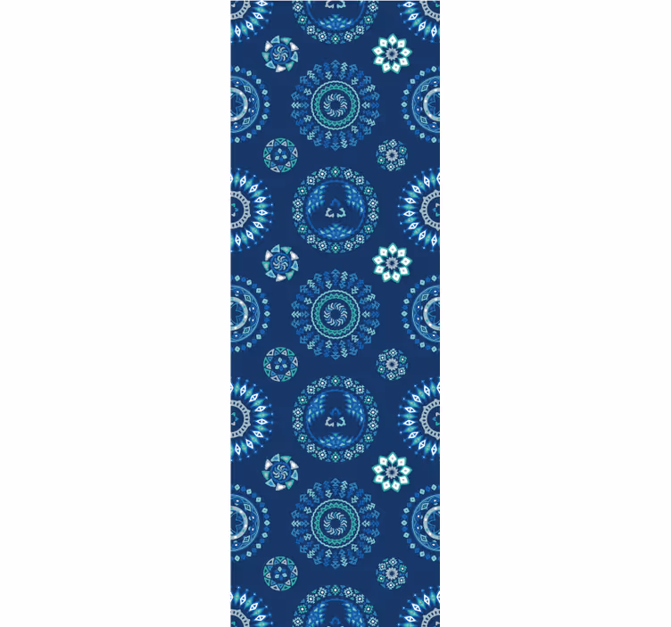 Rulou geam tineret model abstract albastru - TenStickers