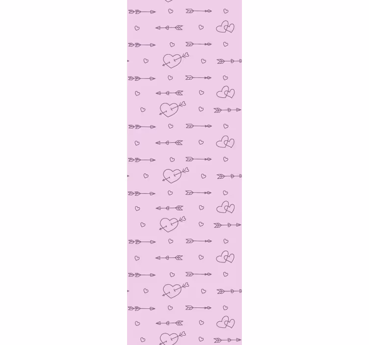 Rulou geam modern cu siluete de inimi decorativă - TenStickers