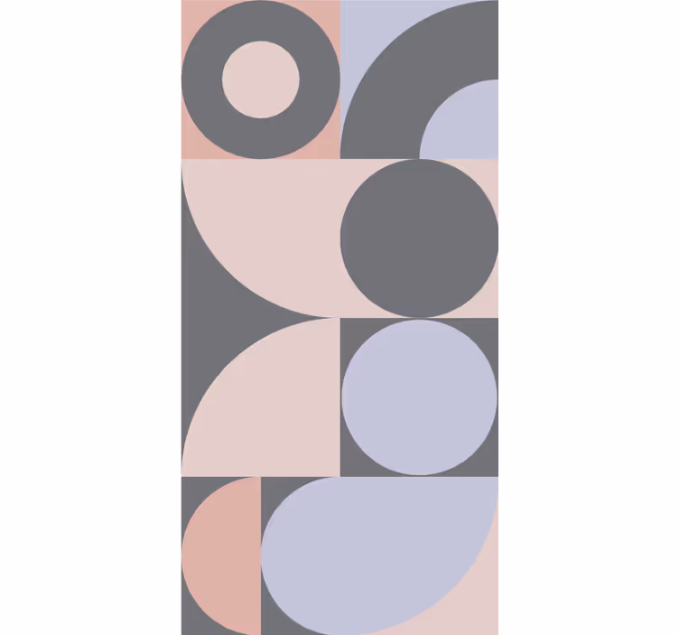 Rulou geam modern cu model cercuri geometrice - TenStickers