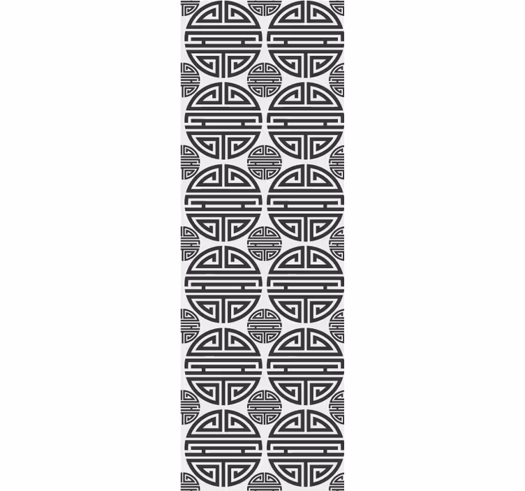Rulou geam modern cu model geometric asiatic - TenStickers